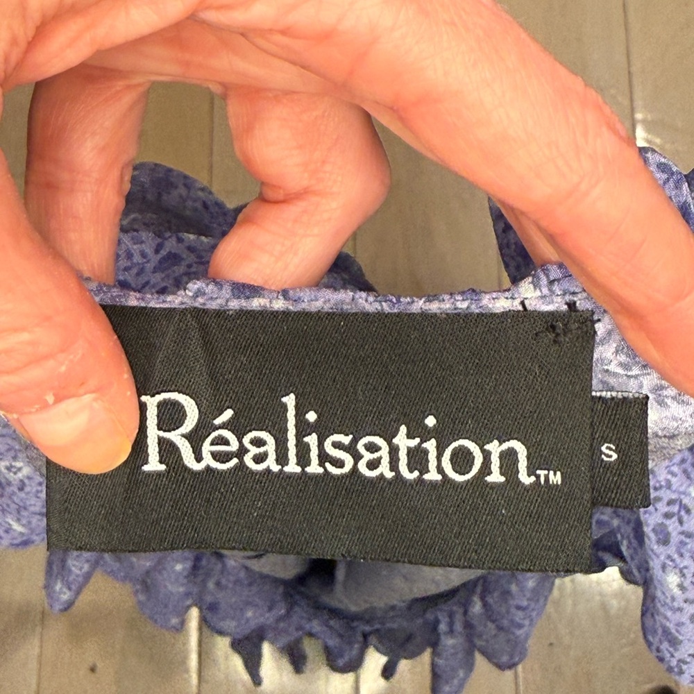 Realisation Par Lavender Floral Mini Wrap Dress with Ruffles sz Small - Picture 6 of 7
